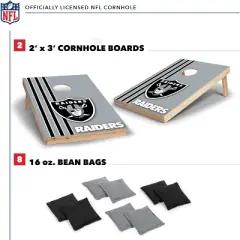 NFL Las Vegas Raiders 2'x3' Wood Cornhole Set