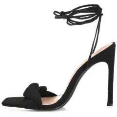 Journee Collection Womens Edelie Tru Comfort Foam Open Toe High Stiletto Pumps Black 6