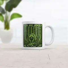 Crazy Dog Some Who Wander Are Actually Lost Mug Funny Sarcastic Nature Graphic Novelty Coffee Cup-11oz