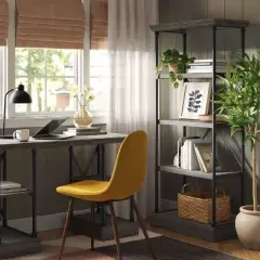 Conway Wood Writing Desk with Storage Gray - Threshold&trade;