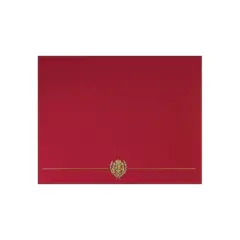 Great Papers Classic Crest Certificate Holders 12" x 9.38" Red 50/Pack (903031PK10)