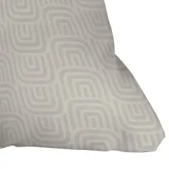 16"x16" Deny Designs Little Arrow Design Co Square Scallop Square Outdoor Throw Pillow Off-White
