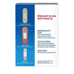 Band-Aid Brand Adhesive Bandages Family Variety Pack - 30ct