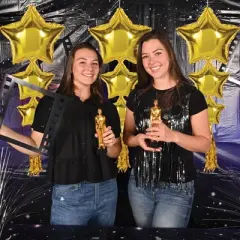 Beistle Star Balloons w/Tassels, 3' 9", (6/Pkg) Gold