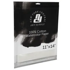New York Central Watercolor Paper Sheets Pack of 10 - Professional Grade, Acid-Free, Archival, Superior Surface Stability for Artists, Students - For