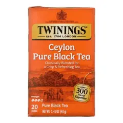 Twinings Ceylon pure Black Tea - Case of 6/20 bag