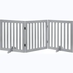 unipaws Classic Indoor Dog Gate Wooden Pet Safety Gate