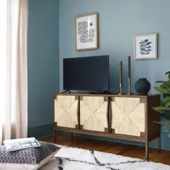 Withania Media Stand for TVs up to 55" - Threshold&trade;: Entertainment Center, Cable Management, Wood Composite