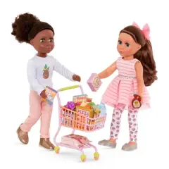 Glitter Girls Shopping Cart & Groceries Accessory Set for 14" Dolls