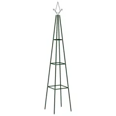 vidaXL Climbing Plant Rack Set of 2 Dark green Powder-coated iron