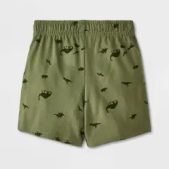 Toddler Boys' 3pk Dino Printed Pull-On Shorts - Cat & Jack&trade; Dark Olive Green