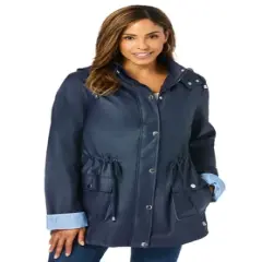 Jessica London Women&rsquo;s Plus Size Hooded Raincoat