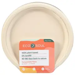 Ecosoul 10" Round Plates - Case of 8/20 ct