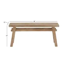 Rustic Mahogany Bench Brown - Olivia & May