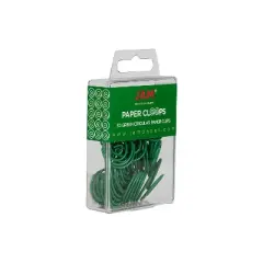 JAM Paper Colored Circular Paper Clips Round Paperclips Green 2 Packs of 50 2187135B