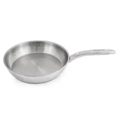 BergHOFF Belly Shape 18/10 Stainless Steel Skillet With Glass Lid