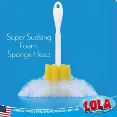 LOLA Glass & Jar Sponge Brush, Star Shaped, Foam Material, Dishwasher Safe, Non-Scratch, Perfect for Glasses, Mugs, Bottles - 1 Pack