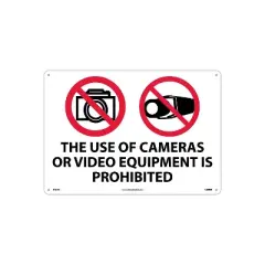 National Marker Notice Signs; The Use Of Cameras Or Video Equipment Is Prohibited 14X20 Rigid