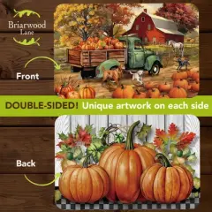 Briarwood Lane Fall Double Sided Placemat (4-pack) 17x11.25 Country For Fall Placemat