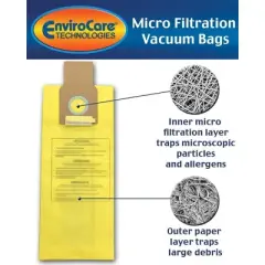 Kenmore Upright Type U/L/O 50688 and 50690, Panasonic Type U-2, Miele Type Z.Micro Filtration Vacuum Cleaner Dust Bags 9 Pack