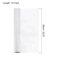 Unique Bargains Flower Wrapping Paper 30ft Floral Bouquet Waterproof Packaging Cotton for Wedding Party White