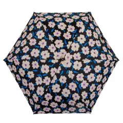 ShedRain Auto Open Auto Close Compact Umbrella - Black Floral