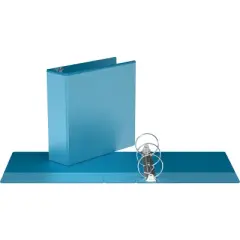 3" Premium Round Ring Binder 6pk Customizable View Turquoise Blue - Easyview