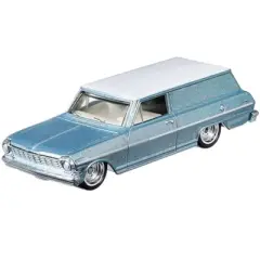 1964 Chevrolet Nova Panel Light Blue Metallic with White Top "Fast Wagons" Series Diecast Model Car by Hot Wheels