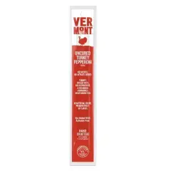 Snack Sticks by Vermont Smoke & Cure &ndash; Uncured Pepperoni &ndash; Turkey &ndash; Healthy Meat Protein &ndash; 1oz Jerky Stick &ndash; 24 count carton