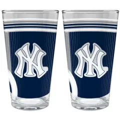 MLB New York Yankees 2pc Pint Glass Set