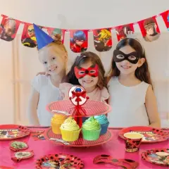 Miraculous Ladybug Party in a Box Kit - Celebration, Birthday Party, Toddlers - Cat Noir - Party Supplies - Officially Licensed (Complete Kit)