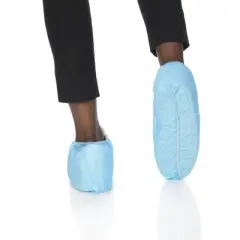 McKesson Blue Shoe Cover One Size Nonskid Sole 16-3510 300 Ct