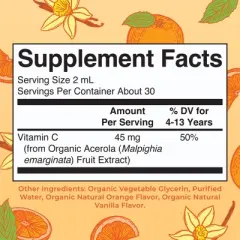 MaryRuth's Kids Vitamin C Drops, Orange Vanilla, Org, 2 oz