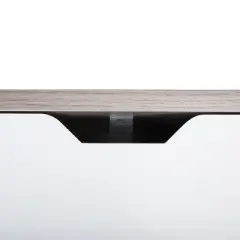 Resenkos Set of 2 Bedside Table with Two Drawer Storage Design for Living Room Sofa - Gray, Night Stand