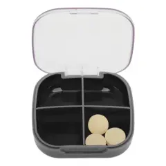 Unique Bargains 4 Grid Portable Pill Case 1 Pc