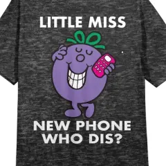 Mr. Men And Little Miss Meme Little Miss New Phone Crew Neck Short Sleeve Charcoal Heather Women's Night Shirt
