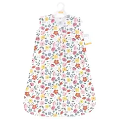 Hudson Baby Infant Girl Cotton Sleeveless Wearable Sleeping Bag, Sack, Blanket, Mauve Botanical