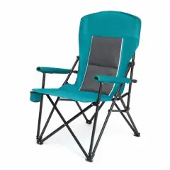 High Back Heavy Duty Lawn Chair Support 250Lbs, Portable Collapsible Chair With Cup Holder, Camping Chair Folding For Outdoor-Cuddlewood