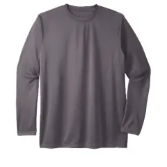 KingSize Men's Big & Tall Moisture Wicking Long-Sleeve Crewneck Tee