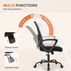 Sapphtopaz Office Chair with Lumbar Support,Ergonomic Desk Chair with Adjustable Height&Tilt,Swivel Gaming Chair for Office