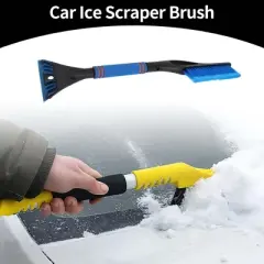 Unique Bargains Universal Car Ice Scraper Brush with Broom SUV Snow Frost Remover for Car Truck Plastic