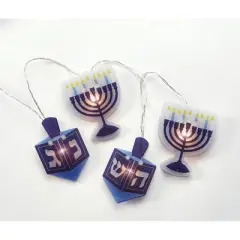 Rite Lite 10ct Battery Operated Hologram Chanukah Light Set 6'