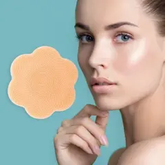 Unique Bargains Silicone Facial Cleansing Brush with Suction Cup 3.54"x3.54"x1.18" 1 Pc