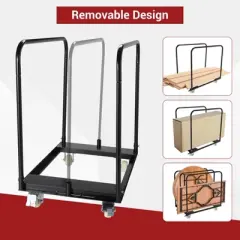 Drywall Cart Steel Panel Truck &ndash; Heavy Duty Platform Cart with 1500 Lbs Capacity, Utility Tool Cart with 4-Inch Silent Wheels
