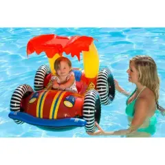 Poolmaster Swimming Pool Float Buggy Baby Rider with Sun Protection