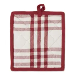 Design Imports  Home Sweet Farmhouse Oven Mitt, Potholder And Dishtowel Kitchen Set 4 Piece, Barn Red