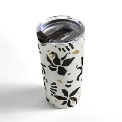 evamatise Abstract Spider Orchids Travel Mug 20 oz Stainless Steel Travel Mug - Deny Designs