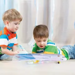 Top Race Air Bus A380 Aeroplane Bump and Go with flashing lights Sound effects