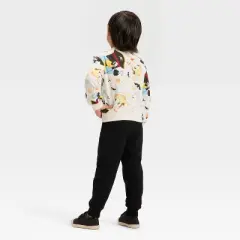 Toddler Boys' 2pc Bluey Halloween Fleece Pullover and Bottom Set - White/Black