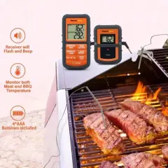 ThermoPro TP08BW Remote Meat Thermometer Digital Grill Smoker BBQ Thermometer with Two Probes